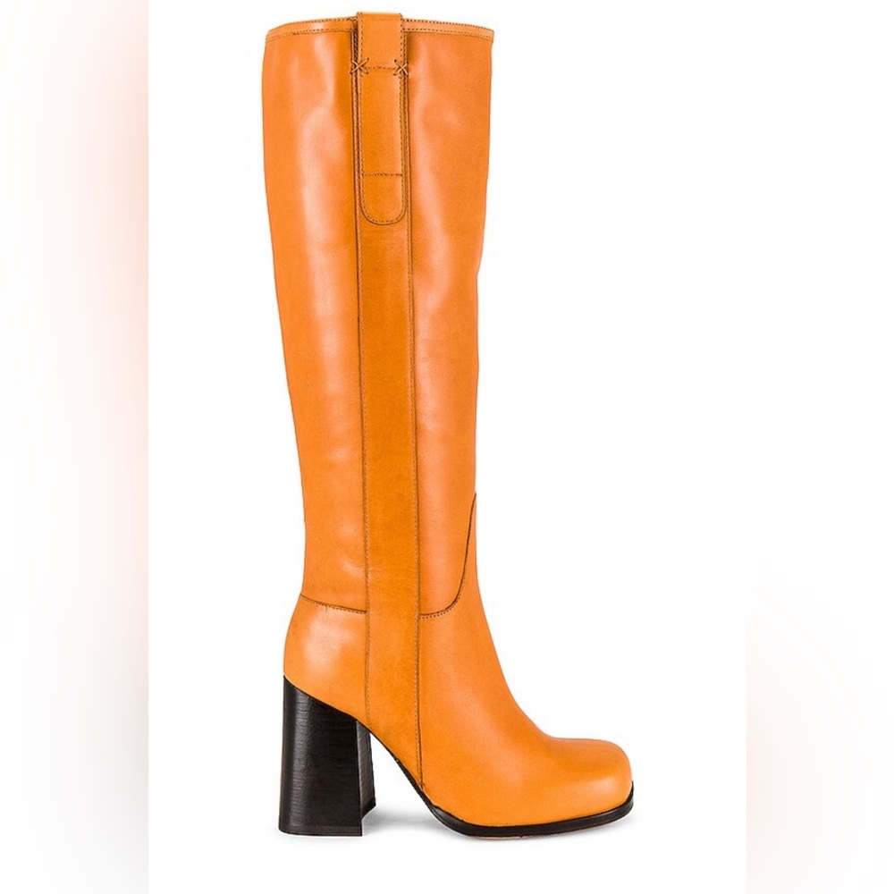 Free People Naomi Tall Boot. Never worn. 3 1/2 inch block heel for comfort.